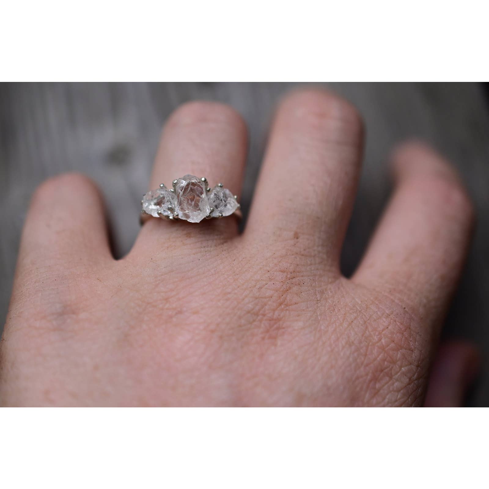 Alternative Engagement Ring Raw Rustic Promise Ring Size 4 5 6 7 8 9 10